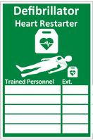 Click Medical Aed Trained Personnel Sign Green 20X30cm