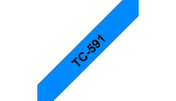 TC-Schriftbandkassetten TC-591, schwarz auf blau