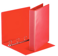 Ringbuch Präsentation, mit Taschen, A4, PP, 4 Ringe, 30 mm, rot