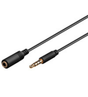 Goobay 5m 3.5mm audio kabel Zwart