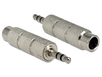 DeLOCK 65548 tussenstuk voor kabels 3.5mm 6.35mm Zilver