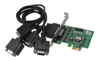 Siig 4-Port Serial PCIe Card interfacekaart/-adapter