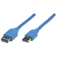 Manhattan 322379 cavo USB 2 m USB 3.2 Gen 1 (3.1 Gen 1) USB A Blu