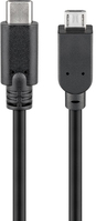 Goobay 44759 USB Kabel USB 2.0 0,6 m Micro-USB B USB C Schwarz