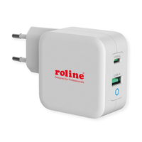ROLINE 19.11.1041 Caricabatterie per dispositivi mobili Universale Bianco AC Ricarica rapida Interno