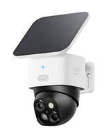 Eufy SoloCam S340, cámara solar de seguridad, cámara exterior inalámbrica, vigilancia de 360°, sin puntos ciegos, Wi - Fi 2,4 GHz, sin cuotas mensuales, compatible con HomeBase 3