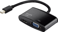 Renkforce RF-4210674 video kabel adapter 0,15 m Mini DisplayPort HDMI + VGA (D-Sub) Zwart