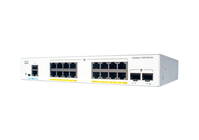 Cisco Catalyst 1000-16FP-2G-L Network Switch, 16 Gigabit Ethernet (GbE) PoE+ Ports, 240W PoE Budget, two 1 G SFP Uplink Ports, Fanless Operation, Enhanced Limited Lifetime Warra...