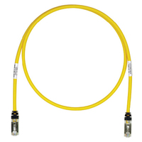 Panduit Cat6A S/FTP RJ-45 kabel sieciowy Żółty 0,5 m S/FTP (S-STP)