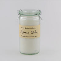 Schulthess Kerzenhandwerk 19.0095.2683 Wachskerze Zylinder Kokosnuss, Zitrone Natürlich/Natur, Weiß