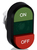 ABB MPD14-11G push-button panel Black, Green, Red