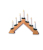 Konstsmide 7 Light Wooden Candlestick 7 Glühbirne(n)