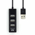 Ewent EW1123 hub de interfaz USB 2.0 480 Mbit/s Negro