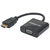 Manhattan 151467 câble vidéo et adaptateur 0,3 m HDMI Type A (Standard) VGA (D-Sub) Noir