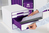 Leitz WOW Cube file storage box Polystyrol Metallic, Violet