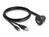 DeLOCK 88103 tussenstuk voor kabels 1 x USB Type-A / 1 x USB Type-C Zwart