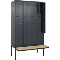 Vestiaire à portes en Z Evolo PLUS avec banc