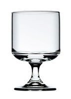 Wasserglas. Glas. auf Fuß, gehärtet. 7,0 / 6,2 cm.