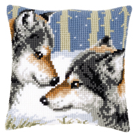 Cross Stitch Kit: Cushion: Wolves