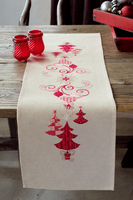 Embroidery Kit: Table Runner: Christmas Decs