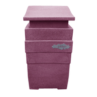 Imperial Litter Bin - 100 Litre - Stone Effect - Burgundy