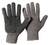 Baumwoll-Strickhandschuh Farbe: grau/schwarz mit einseitiger Benoppung Damengr