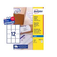 Avery Inkjet Address Label 63.5x72mm 12 Per A4 Sheet White (Pack 1200 Labels)
