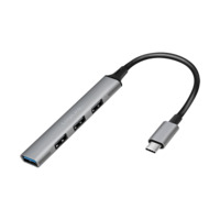 USB 3.2 Gen1 Type C, 4-Port Slim-Hub, mit Aluminiumgehäuse, LogiLink® [UA0392]