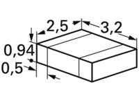 Keramik-Kondensator, 10 nF, 100 V (DC), ±10 %, SMD 1210, X7R, 12101C103KAT2A