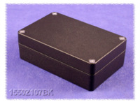 Aluminium Druckgussgehäuse, (L x B x H) 125 x 81 x 25 mm, schwarz (RAL 9005), IP
