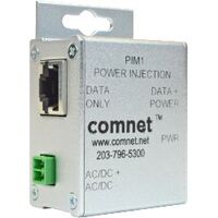 Ind 1 Port Passive 10/100Mb PoE Injector, -40C to +75C No PSU Network Media Converters