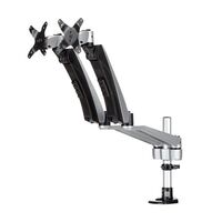 Desk-Mount Dual Monitor Arm - , Full Motion Articulating - ,