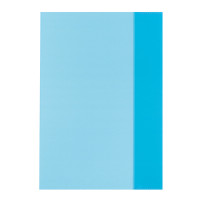 Hefthülle, rechts und links, A5, PP, genarbt, 90 my, transparent blau