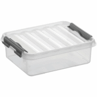 Aufbewahrungsbox mit Deckel 1 Liter Kunststoff 150x60x200mm transparent