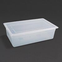 Vogue 1/1 Gastronorm Container with Lid Made of Polypropylene 150mm 19.5Ltr