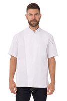 Chef Works Springfield Zipper Men's Chefs Jacket with Short Sleeve in White - M