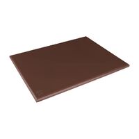 Hygiplas Extra Thick Low Density Brown Chopping Board for Vegetables - Large
