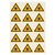 Warnschild, 25 mm, Warnung Laserstrahl, W004, ASR A1.3, DIN EN ISO 7010, Polyesteretiketten, 100 Warnaufkleber