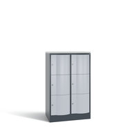 C+P Schließfachschrank Resisto, 6 Fächer, H1255B772T540 mm