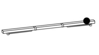 DORMA Gleitschienenschliessfolgeregler GSR-EMF 1 / V XEA, Normalversion für TB 1350-2500mm mit elektrom. Festellung im Standflügel Farbe silber (P600)