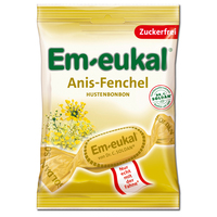 Em-eukal Anis-Fenchel zuckerfrei, Hustenbonbon, 75g Beutel