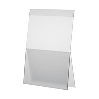 Support de table / Porte-carte de menu / Support en PVC rigide | 0,9 mm transparent A4 portrait