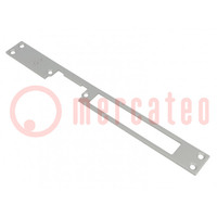 Frontal plate; for electromagnetic lock; grey; steel