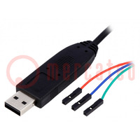 Adapter; cables,USB A; Interface: serial,USB