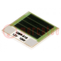 Resistore: thick film; riscaldante; adesivo; 14,4Ω; 10W; 300°C