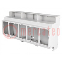 Enclosure: for DIN rail mounting; Y: 90mm; X: 159.5mm; Z: 53mm; PPO