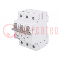 Installatieautomaat; 230/400VAC; Inom: 25A; Polen: 3; op DIN-rail