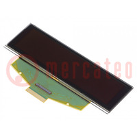 Display: OLED; grafisch; 3,1"; 256x64; Afm: 88x27,8x2,05mm; wit