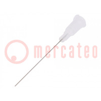 Needle: steel; 1.5"; Size: 27; straight; 200um; Mounting: Luer Lock