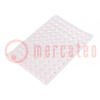 Self-adhesive foot; H: 3.8mm; half-transparent; polyetylene